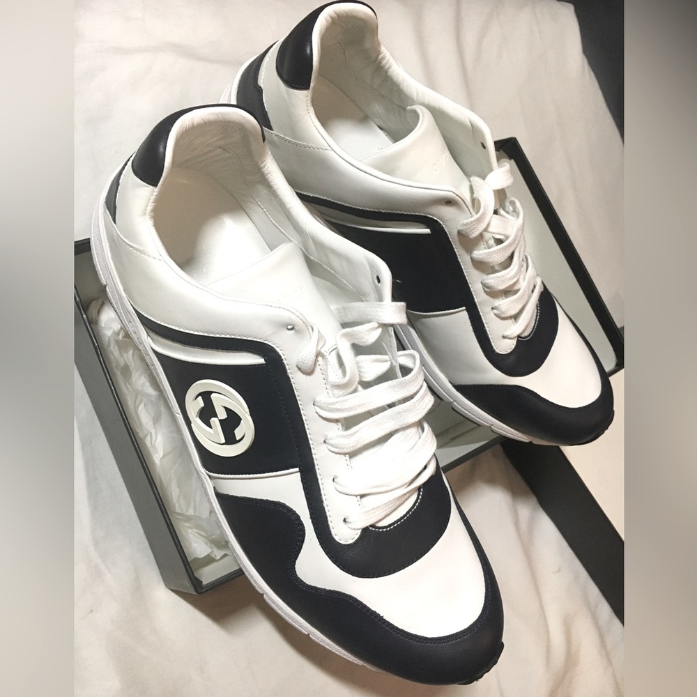Gucci Sneakers Size 13 Navy Blue - Picture 3 of 16